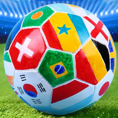 Football painting as a DIY project for kids' birthdays in Magdeburg, ages 6 to 10