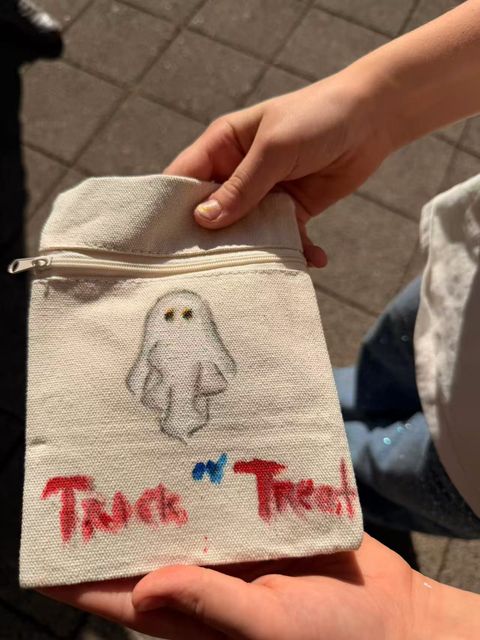 Ghost bag with Trick or Treat lettering